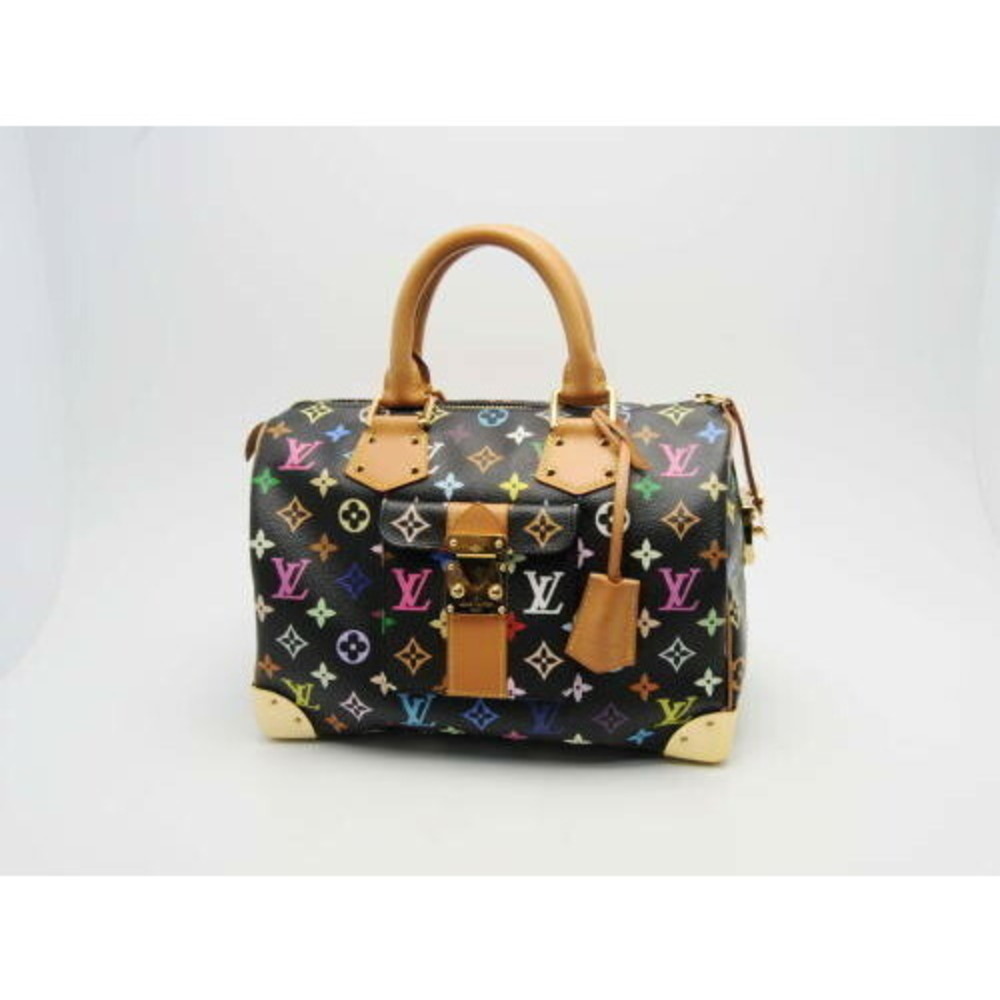 Louis Vuitton Multicolor Speedy Noir Black